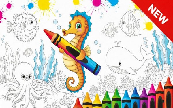 Sea Animal Coloring Book Online Game - Coloring Game