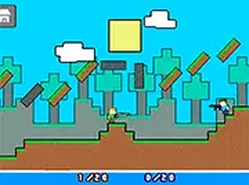 Friends Battle Gunwars 2D Platformer Online Arcade Game